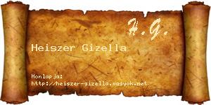 Heiszer Gizella névjegykártya