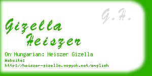 gizella heiszer business card